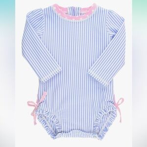 Rufflebutts Baby Girls Long sleeve Rashguard Bathing Suit